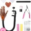 Merkloos Oefenhand Voor Nagels - Nailtrainer - Nagel Oefenhand - Compleet Acryl Nagels Starterpakket