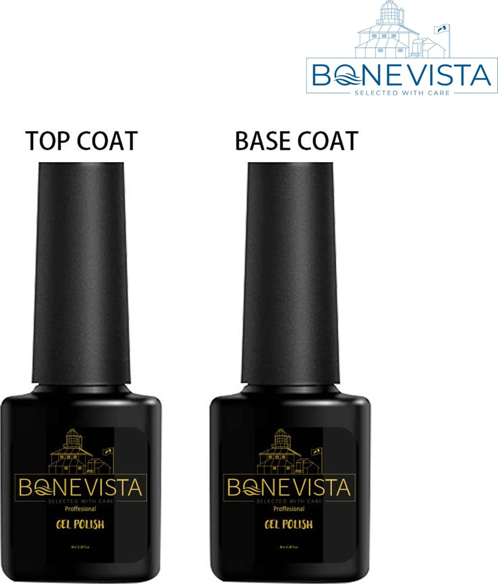 Bone Vista - Base & Top Coat Nagellak Set - Gel Nagellak - UV Gellak Set - Topcoat - Basecoat 1 Bone Vista - Base & Top Coat Nagellak Set - Gel Nagellak - UV Gellak Set - Topcoat - Basecoat