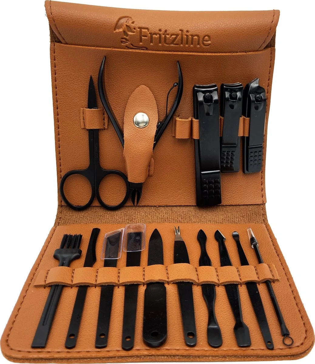 Fritzline© Professionele Manicureset 16-delig - Nagelset Incl. Nagelvijl & Nagelknipper 1 Fritzline© Professionele Manicureset 16-delig - Nagelset Incl. Nagelvijl & Nagelknipper