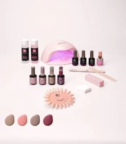 Pink Gellac - Starterset Premium Uncovered Met 4 Kleuren En LED Lamp + Manicure Set