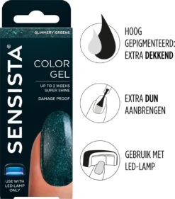 Sensista Color Gel Glimmery Greens - Groen/Glitter