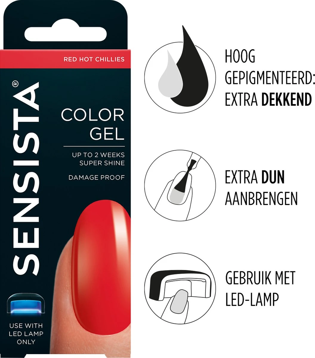 Sensista Color Gel Red Hot Chillies - Rood 1 Sensista Color Gel Red Hot Chillies - Rood