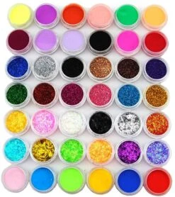 Acrylnagels Set | Nepnagels | Acryl Nagels Kit Starterspakket | Basispakket | Acrylnagels | Nail Art Pakket | 42 Kleuren Acryl Poeders/Glitters | 500 Franse Tips | Acrylic Liquid | Nagel Lijm | Plaknagels | 72 Delig | Nagel Set | Nagelstad -Nagelverzorging Winkel 1068x1200