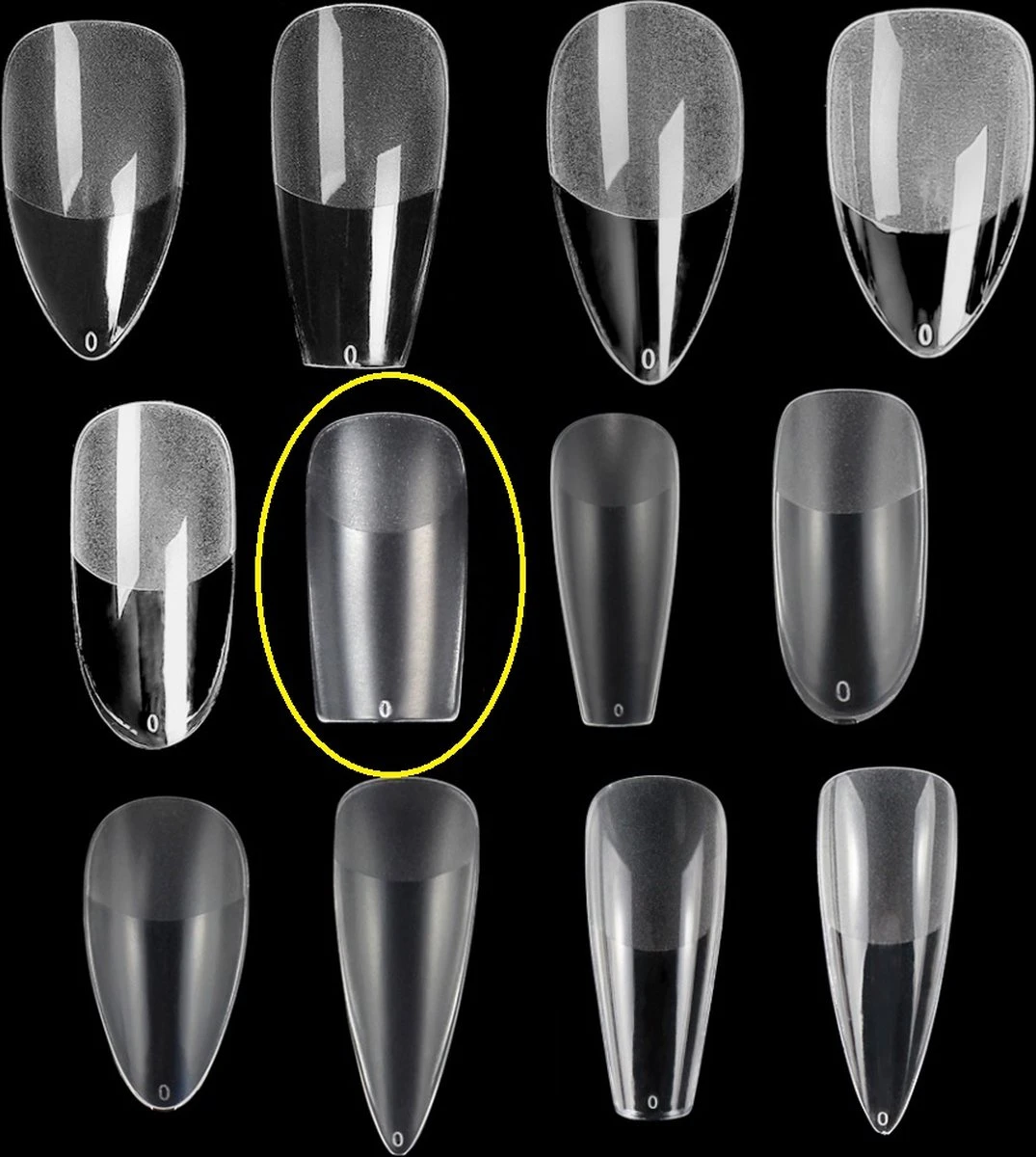 Royala 106 - Square / T Shaped Binnen En Buiten Full Frosted - Full Cover - Nageltips - Nepnagels - Plaknagels - In Assortimentsbox - 120 Stuks 12 Maten - Voor Gellak Acrylnagellak En PolyGel Nagels - Royala Frosted Tips Line 4 Royala 106 - Square / T Shaped Binnen En Buiten Full Frosted - Full Cover - Nageltips - Nepnagels - Plaknagels - In Assortimentsbox - 120 Stuks 12 Maten - Voor Gellak Acrylnagellak En PolyGel Nagels - Royala Frosted Tips Line - Afbeelding 4