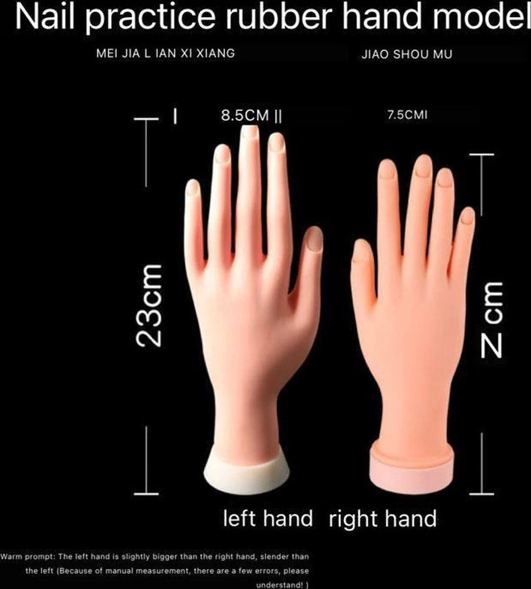 Merkloos Professionele Nagel Oefenhand | Nagellak Oefenhand | Nagelpratijk - Flexibele Hand | Oefenhand Voor Nagels 4 Merkloos Professionele Nagel Oefenhand | Nagellak Oefenhand | Nagelpratijk - Flexibele Hand | Oefenhand Voor Nagels - Afbeelding 4