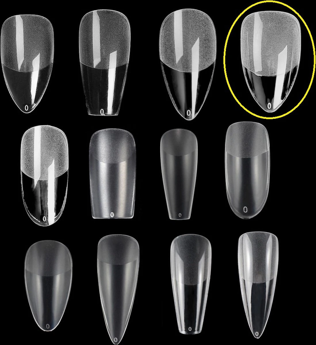 Royala 104 - Rounded Half Frosted - Full Cover - Nageltips - Nepnagels - Plaknagels - In Assortimentsbox - 120 Stuks 12 Maten - Voor Gellak Acrylnagellak En PolyGel Nagels - Royala Frosted Tips Line 4 Royala 104 - Rounded Half Frosted - Full Cover - Nageltips - Nepnagels - Plaknagels - In Assortimentsbox - 120 Stuks 12 Maten - Voor Gellak Acrylnagellak En PolyGel Nagels - Royala Frosted Tips Line - Afbeelding 4