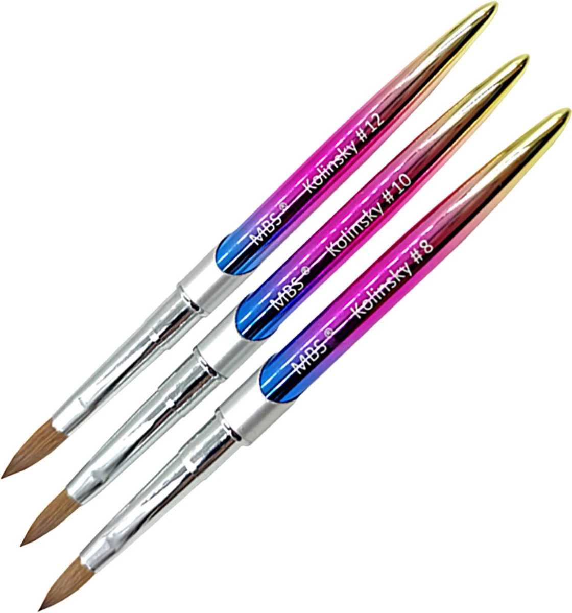 KOLINSKY ACRYL PENSEEL #8 - Kolinsky Penseel - Acryl Penseel - Acryl Nagels - Rainbow 3 KOLINSKY ACRYL PENSEEL #8 - Kolinsky Penseel - Acryl Penseel - Acryl Nagels - Rainbow - Afbeelding 3