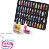 Merkloos 48 Verschillende Flesjes Nagel Decoratie Met Glitters En Sticker - Nail Art - Nagelversiering - Cadeau Tip