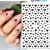 PRO-Deals | Nagelstickers | Nagel Stickers Hartjes | Kleur Zwart | Nail Art 3D Stickers | Nagelstickers Kinderen | Nagel Decoratie