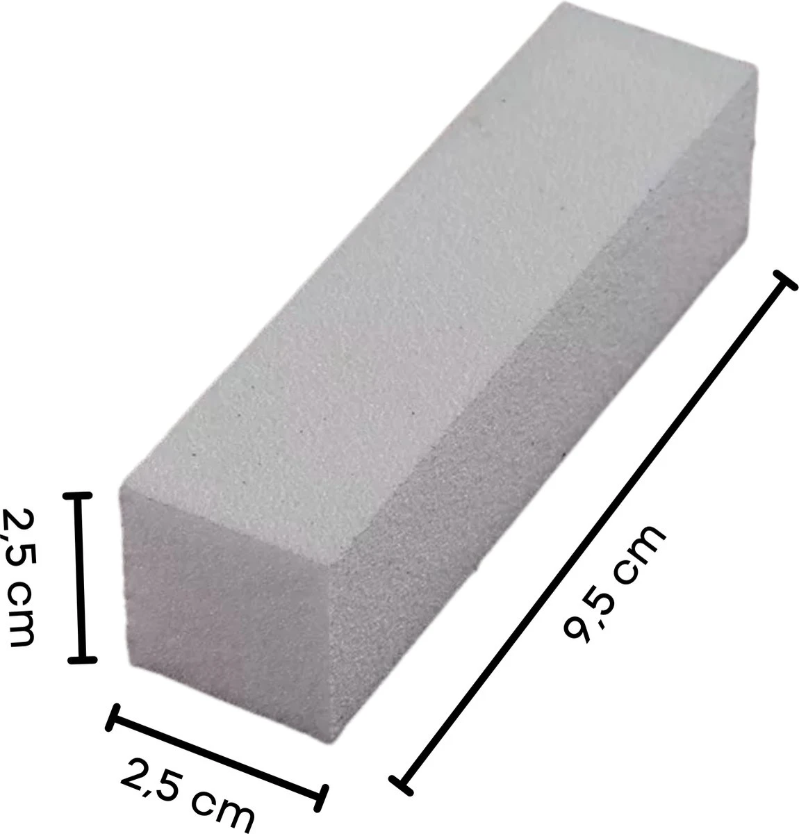 Merkloos 2x Nagelblok, Wit 3 Merkloos 2x Nagelblok, Wit - Afbeelding 3