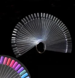 Merkloos Plastic Nagelwaaier Set 2x 50 Plastic Tips - Plastic Nagel Kleurwaaier Voor Manicure Salon