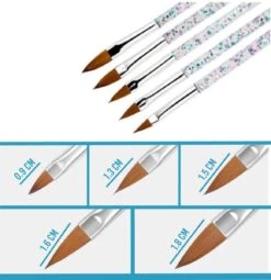 Jawes- Acryl Penselen- 5 Stuks - Acryl Nagels- Arcylpenselen- Acryl- Nagels- Polygel- Nagellak- Gelnagels- Gereedschap- Nagelstyliste- Gellak- Nagelgereedschap- Nail Art -Nagelverzorging Winkel 1162x1200 11