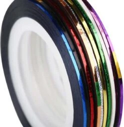 10 Rolletjes Striper 1mm Nail Art Striping Tape / Sparkolia Decoratie Sticker Nagel / Multicolor Gemengde Kleuren -Nagelverzorging Winkel 1168x1200 5