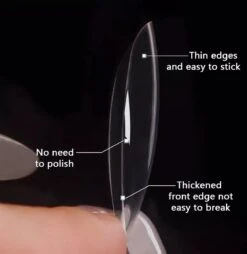 Gel Soft Flex Nepnagels Plaknagels Met Lijm Almond Shape Nagels Press On Nails 100% Soak-off - Fake Nails- Nageltips Full Cover 240 Stuks Transparant / Clear Tips Van Hoge Kwaliteit + Nagelvijl + Lijm -Nagelverzorging Winkel 1168x1200 7