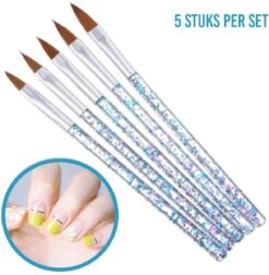 Jawes- Acryl Penselen- 5 Stuks - Acryl Nagels- Arcylpenselen- Acryl- Nagels- Polygel- Nagellak- Gelnagels- Gereedschap- Nagelstyliste- Gellak- Nagelgereedschap- Nail Art -Nagelverzorging Winkel 1177x1200 13