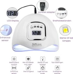 Merkloos Daniqqi - 80 Watt UV LED Lamp Nagels - 45 Leds Nagellamp - Wit -Nagelverzorging Winkel 1185x1200 1