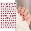 PRO-Deals | Nagelstickers | Tijdelijk X 2 | Unieke Nagel Stickers | Hartjes Rood Wit | Nail Art 3D Stickers | Nagelstickers | Nagel Decoratie | 2 X Nagelstickers Vel | Nagelplakkers