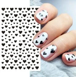 PRO-Deals | Nagelstickers | Nagel Stickers Hartjes | Kleur Zwart | Nail Art 3D Stickers | Nagelstickers Kinderen | Nagel Decoratie -Nagelverzorging Winkel 1188x1200 6
