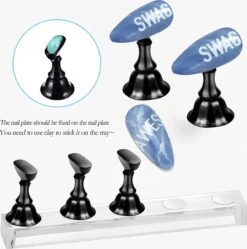 Merkloos Nailtrainer Oefenhand Voor Nagels 12-delige Set - Acryl Nagels Starterspakket - Starter Kit Nagel Display Magnetische Waaier – Kunstnagels Plaknagels - Nail Art Set - Uv Lamp Gelnagels Houd -Nagelverzorging Winkel 1189x1200 5