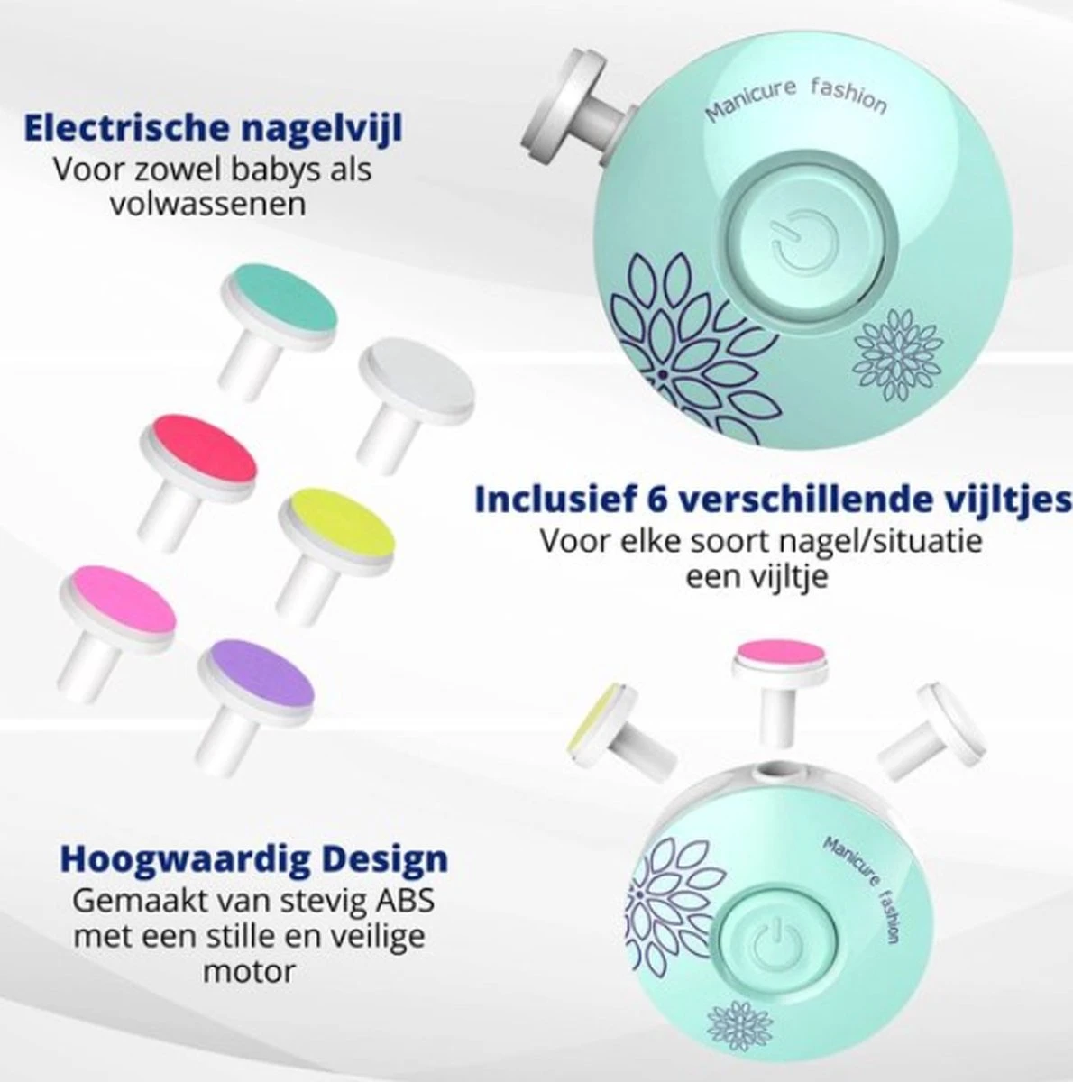 Baby Nagelknipper Groen - Baby Manicureset - Baby Verzorgingsset - Baby Nagelvijl - Baby Nagelschaartje - Baby Nagelset - Elektrisch 3 Baby Nagelknipper Groen - Baby Manicureset - Baby Verzorgingsset - Baby Nagelvijl - Baby Nagelschaartje - Baby Nagelset - Elektrisch - Afbeelding 3