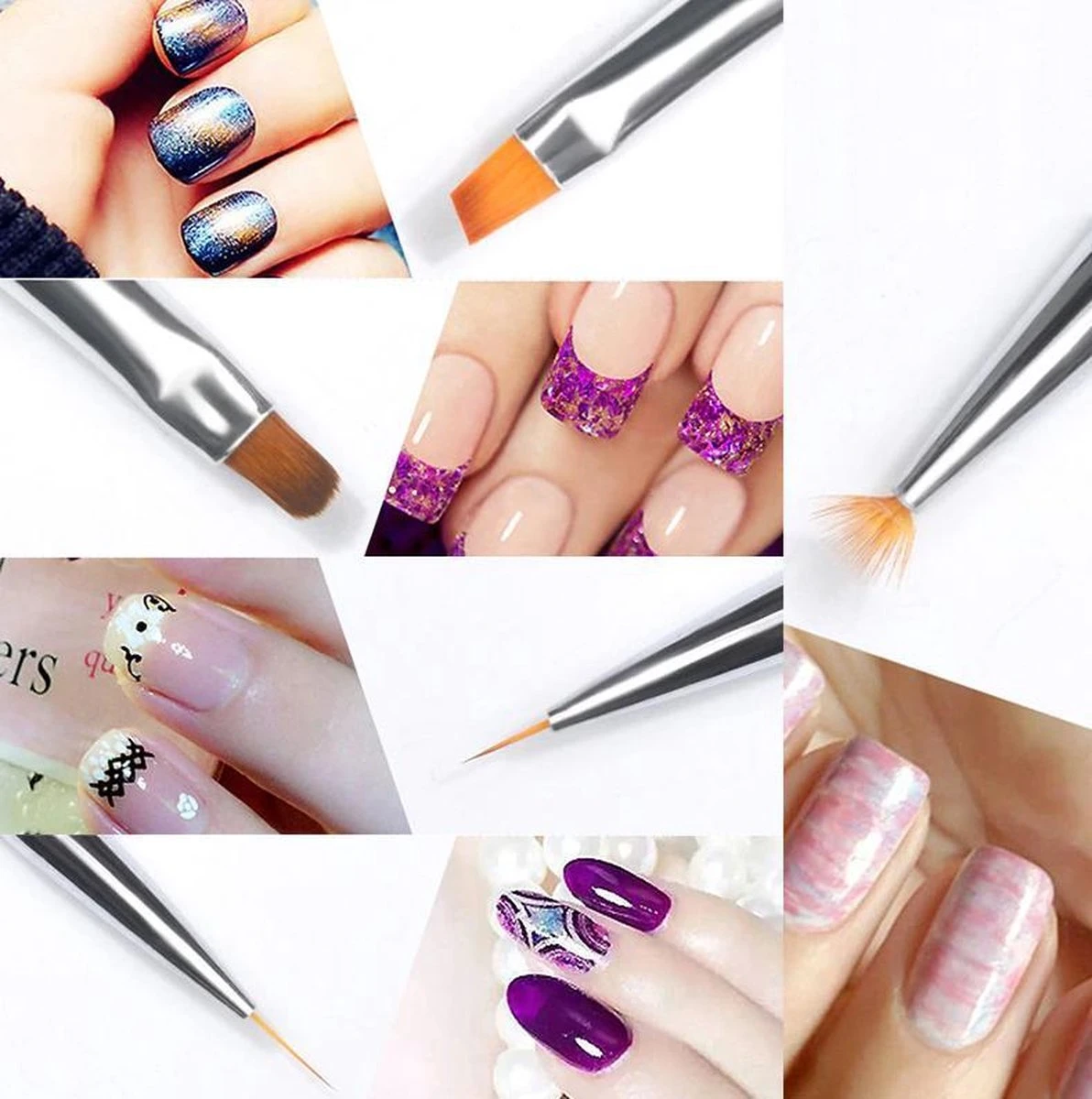 Acrylpenselen- 7 Stuks - Nagel Decoratie - Acrylnagels - Arcyl Penselen - Acryl - Nagels - Polygel - Penselen - Nagellak - Gelnagels - Gereedschap - Nagelstyliste - Gellak - Nagelgereedschap - Schoencadeautje 2 Acrylpenselen- 7 Stuks - Nagel Decoratie - Acrylnagels - Arcyl Penselen - Acryl - Nagels - Polygel - Penselen - Nagellak - Gelnagels - Gereedschap - Nagelstyliste - Gellak - Nagelgereedschap - Schoencadeautje - Afbeelding 2