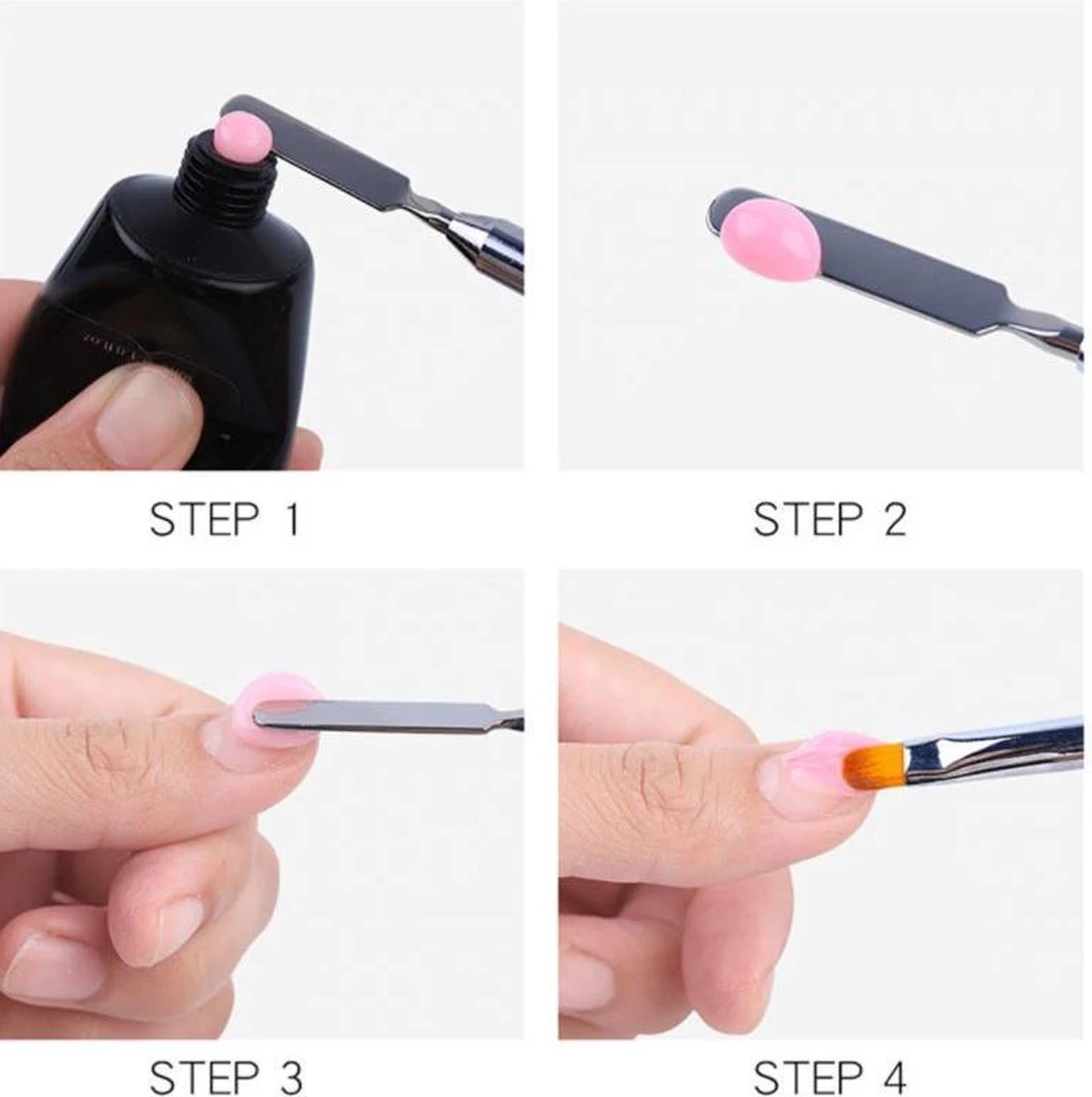 Nagel Polygel Tool - Gel Penseel - Nail Poly Gel Tool - 2 In 1 Kwast Met Spatel 8 Nagel Polygel Tool - Gel Penseel - Nail Poly Gel Tool - 2 In 1 Kwast Met Spatel - Afbeelding 8
