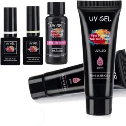 Poly UV Extension Kit | Gelnagels Set | Nepnagels Starterspakket | Gellak Set | Crystal Gel | UV Gel | Manicure Set | Gel Nagellak Nagel Decoratie | UV Lamp | Starterspakket -Nagelverzorging Winkel 1197x1200 10