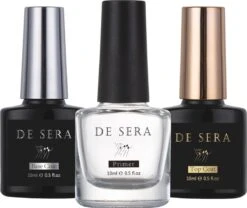 De Sera Primer, Base & Top Coat Voor Gellak Nagels - Gel Nagellak - 10ML