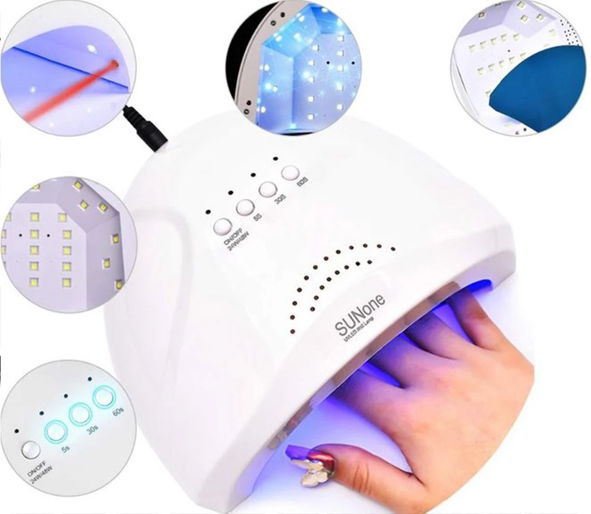 UV Nagel Lamp | Nagel Droger 48W | UV Nail Led Gel Lamp | Gelnagels | Nepnagels | 24W/48W Lamp | SUNone 4 UV Nagel Lamp | Nagel Droger 48W | UV Nail Led Gel Lamp | Gelnagels | Nepnagels | 24W/48W Lamp | SUNone - Afbeelding 4