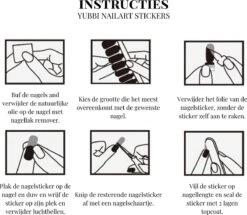 YUBBI Nail Art Nagel Stickers - Nail Wraps - Stencils - Zelfklevend - Natural Shine - 4 Vellen -Nagelverzorging Winkel 1200x1044