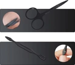 TOPCODE Cosmetics Manicure Set / Nagelschaar Set - #MCNC03 - Zwart 7 Delig - Nagelknipper Set Manicureset - Manicure Setje Pedicureset - Nagelschaartje - Nagelknipper – Nagelknipper Set - Manicureset - Manicuresetje -Nagelverzorging Winkel 1200x1049 1