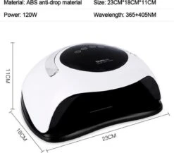 Nageldroger 120 Watt LED UV Inclusief Manicure- Pedicure Set - Professioneel - Nagel Lamp LED - Professionele Nageldroger - Ledlamp - Gel Nagellak - Gelpolish - Gel Nagels - Builder Gel - Acryl -Nagelverzorging Winkel 1200x1052 1