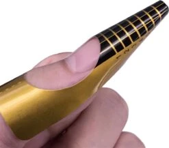 Merkloos Hiden | Nagel Sjablonen - Nail Art - Beauty & Make-up - French Manicure - Goud | 100 Stuks -Nagelverzorging Winkel 1200x1056 3