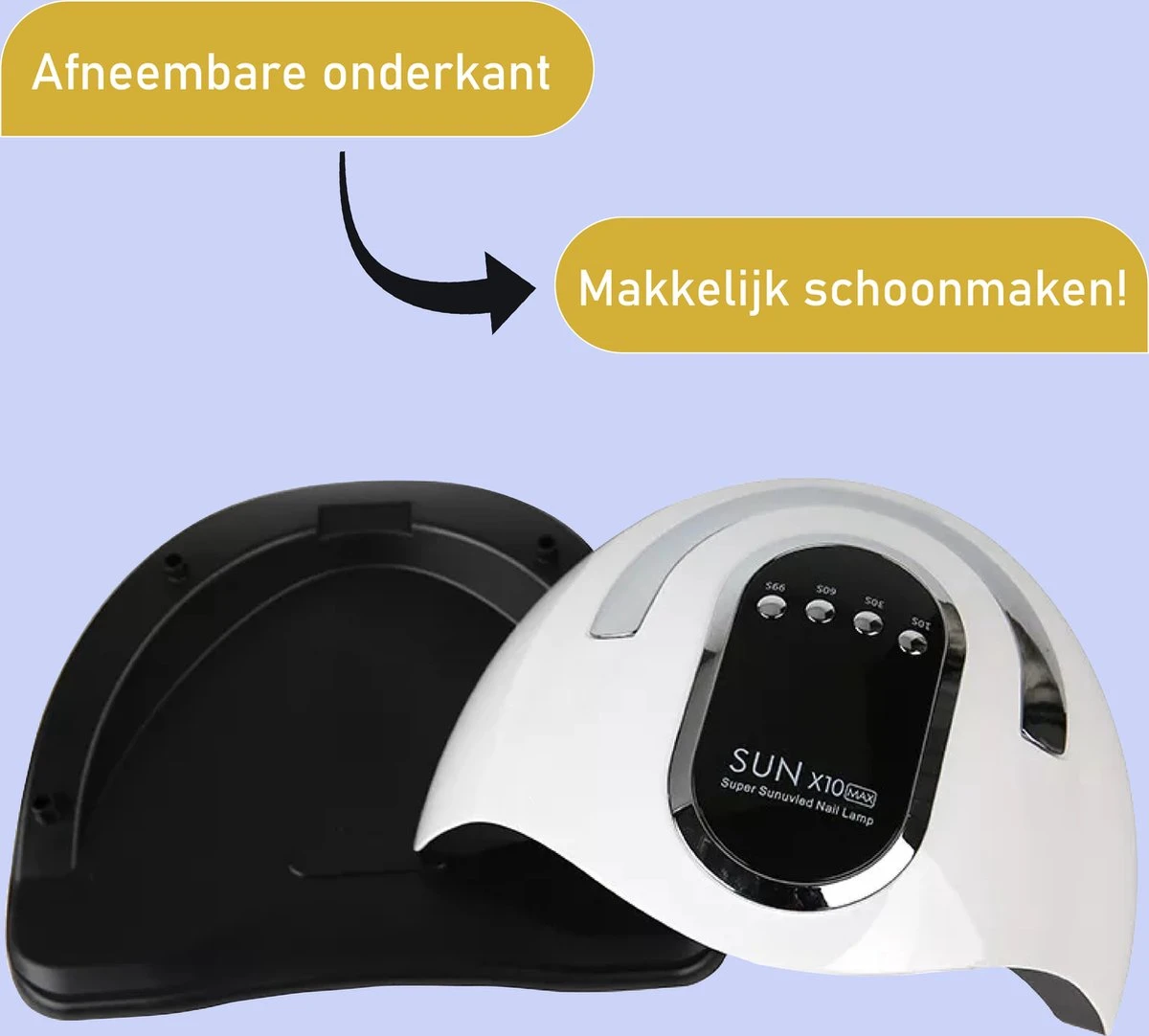 280 Watt UV LED Lamp Nagels - 66 Leds - SUN X10 MAX - Nagel UV Lamp - Gellak Lamp - Nagellamp - Nagellamp Led - Nagellamp Voor Gel Nagellak - Nagellamp Led Uv - Nagellamp Uv - Nagellamp Gelnagels - Gellak - Nageldroger 2 280 Watt UV LED Lamp Nagels - 66 Leds - SUN X10 MAX - Nagel UV Lamp - Gellak Lamp - Nagellamp - Nagellamp Led - Nagellamp Voor Gel Nagellak - Nagellamp Led Uv - Nagellamp Uv - Nagellamp Gelnagels - Gellak - Nageldroger - Afbeelding 2