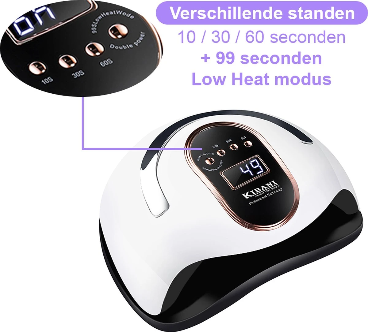 Kibani Nagellamp - Nagellamp Voor Gellak - Gellak Starterspakket - Gellak Lamp - Nagellamp Voor Gel Nagellak - Nagellak - Nageldroger 6 Kibani Nagellamp - Nagellamp Voor Gellak - Gellak Starterspakket - Gellak Lamp - Nagellamp Voor Gel Nagellak - Nagellak - Nageldroger - Afbeelding 6