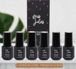 Miss Jules - 6-Delige Gellak Starterspakket - Nagellak - Kleur Pastel - Glanzend & Dekkend Resultaat -Nagelverzorging Winkel 1200x1094 3