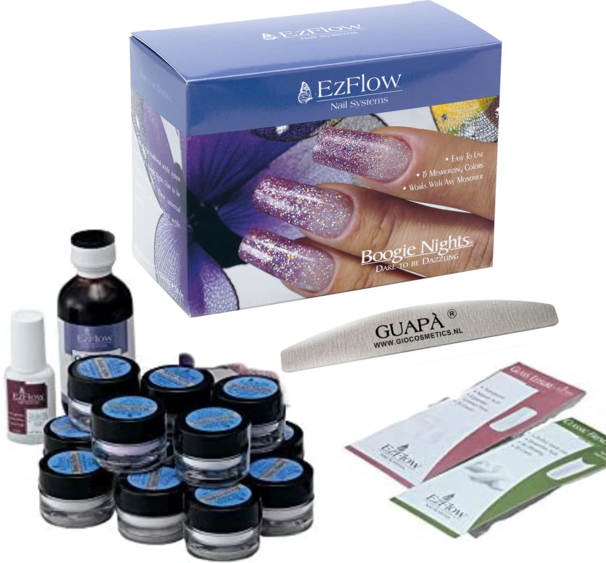 GUAPÀ® Acryl Nagels Starterspakket 15 Kleuren Glitter Poeders Acryl - Acryl Nagels Starter Kit - Nail Art Set | Dare To Be Dazzling 1 GUAPÀ® Acryl Nagels Starterspakket 15 Kleuren Glitter Poeders Acryl - Acryl Nagels Starter Kit - Nail Art Set | Dare To Be Dazzling