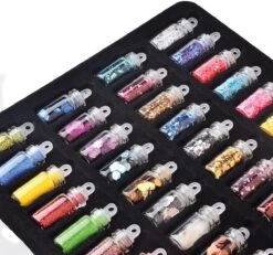 Merkloos 48 Verschillende Flesjes Nagel Decoratie Met Glitters En Sticker - Nail Art - Nagelversiering - Cadeau Tip -Nagelverzorging Winkel 1200x1122 6