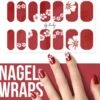 By Emily - Nagel Wrap - Flowery & Red | 14 Stickers Per Vel | Nail Wrap | Nail Art | Trendy | Design | Nagellakvrij | Eenvoudig | Nagel Art | Nagel Wrap | Nagel Stickers | Folie | Zelfklevend | Sjablonen