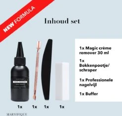 Marnifique® - NEW FORMULA - Gellak Cream Remover Set 30 Ml - Gel Polish Remover - Gellak Remover - Gel Polish - Gellak Verwijderen - Gellak Verwijderaar - Nagellak Remover - BIAB Remover - Vijl - Aceton -Nagelverzorging Winkel 1200x1146