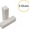 Merkloos 2x Nagelblok, Wit