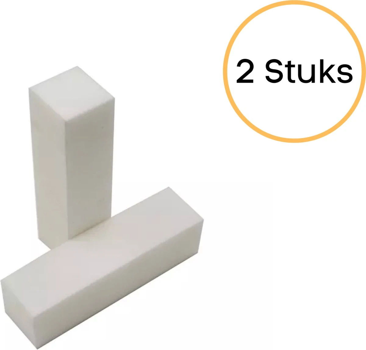 Merkloos 2x Nagelblok, Wit 1 Merkloos 2x Nagelblok, Wit