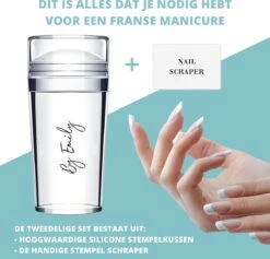 By Emily - Nagelstempel Met Schraper | Eenvoudige Franse Manicure | Nagel Kussen | Nail Art | Transparant | Stamp Set | Gel | Hoogwaardige Siliconen | Nagel Verzorging | Stempel Set | Nail Stamp | Transparante Jelly Stempel | Doorzichtig | Silicone -Nagelverzorging Winkel 1200x1151 4