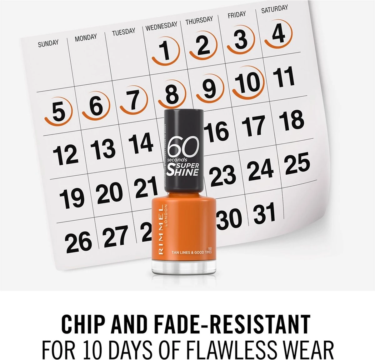 Rimmel London 60 Seconds SuperShine Nagellak - 151 Tan Lines & Good Times 6 Rimmel London 60 Seconds SuperShine Nagellak - 151 Tan Lines & Good Times - Afbeelding 6