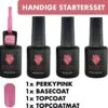 Merkloos #PERKYPINKSERIE - Influence Gellac - Roze Gellak - Gellak Roze UV - UV Gellak - Gel Nagellak - Basecoat - Topcoat - Topcoatmat - No Wipe - Startersset - Kado Vrouw - Valentijns Cadeau - Kado Voor Haar - 4 X 10 Ml