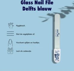 Herome Glazen Nagelvijl Glasvijl Delfts Blauw - Limited Edition - Onslijtbare Nagelvijl - Voorkomt Splijten En Haakjes -Nagelverzorging Winkel 1200x1158 9