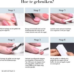 Marnifique® - NEW FORMULA - Gellak Cream Remover Set 30 Ml - Gel Polish Remover - Gellak Remover - Gel Polish - Gellak Verwijderen - Gellak Verwijderaar - Nagellak Remover - BIAB Remover - Vijl - Aceton -Nagelverzorging Winkel 1200x1159
