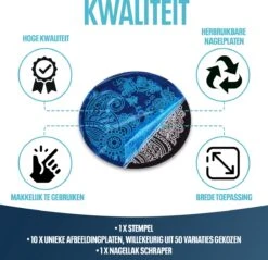 Nagel Stempel Set Met Sjablonen - Nail Art Stempelplaat - Gellak Tools - 10 Stuks - Levay® -Nagelverzorging Winkel 1200x1161 8