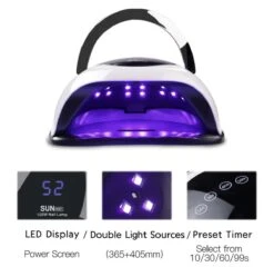 Nageldroger 120 Watt LED UV Inclusief Manicure- Pedicure Set - Professioneel - Nagel Lamp LED - Professionele Nageldroger - Ledlamp - Gel Nagellak - Gelpolish - Gel Nagels - Builder Gel - Acryl -Nagelverzorging Winkel 1200x1165 1