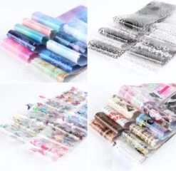 Set Van 50 X Transfer Nail Art Foil - Nagel Folie - Sparkolia - Mix Design Nagelfolie - Voor Op Nagellak / UV LED Gellak / Transfer Gel / Stickers -Nagelverzorging Winkel 1200x1165 6